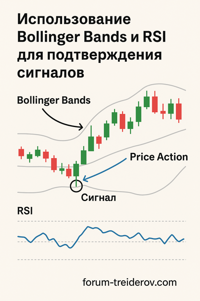 Price Action и индикаторы Bollinger Bands и объёмы