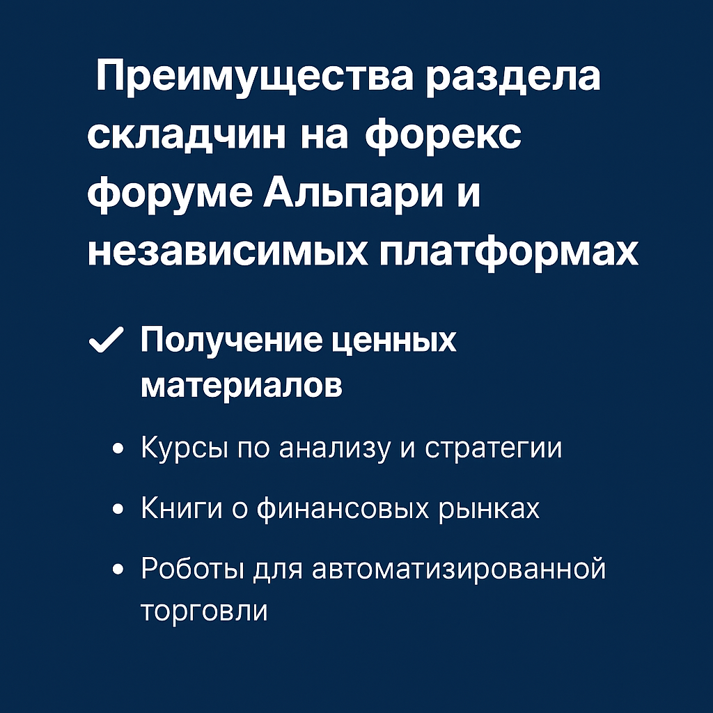 Преимущества раздела складчин на форекс форуме Альпари и независимых платформах